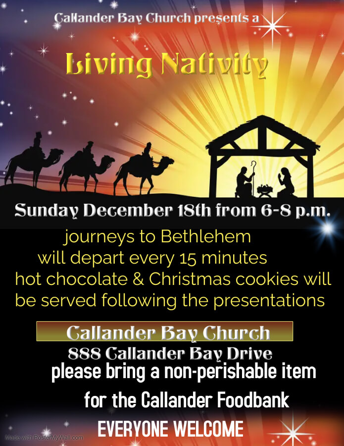 Living Nativity 2023 CALLANDER BAY CHURCH