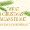 What Christmas Means to Me - Susan Glenholme-Bain